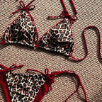 Damen Triangel-Bikini mit verspieltem Animal-Print