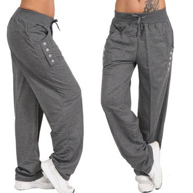 Damen Sportliche Freizeithose mit praktischen Taschen und verstellbarem Bund R&B