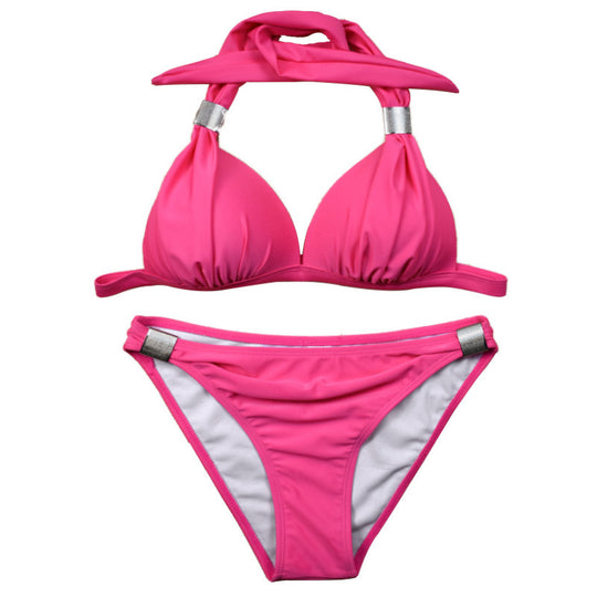 Damen Triangel-Bikini mit verstellbaren Trägern und schicker Knoten-Detail R&B