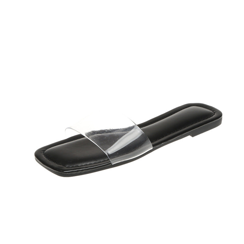Damen transparente Slidesandalen mit elegantem, minimalistischem Design R&B