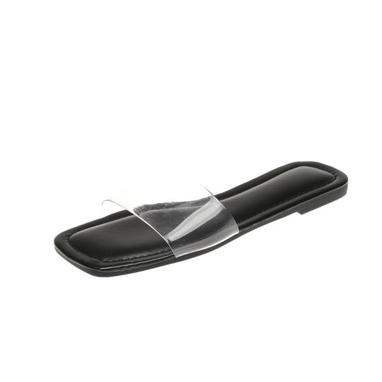 Damen transparente Slidesandalen mit elegantem, minimalistischem Design R&B
