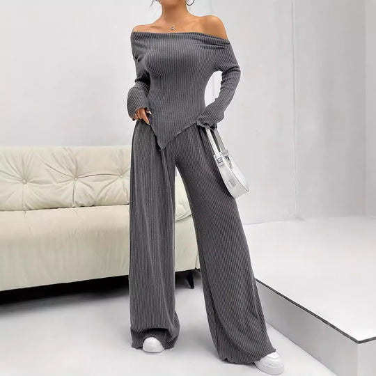 Damen trendiger Jumpsuit mit Off-Shoulder-Design R&B