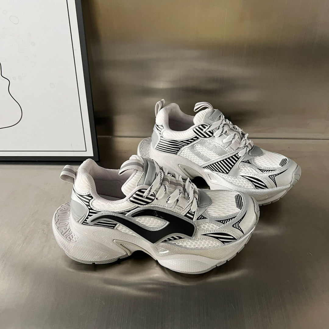 Damen Sportliche Chunky Sneakers mit atmungsaktivem Mesh-Obermaterial und stabiler Sohle R&B