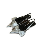 Damen elegante Slingpumps mit Schleife R&B