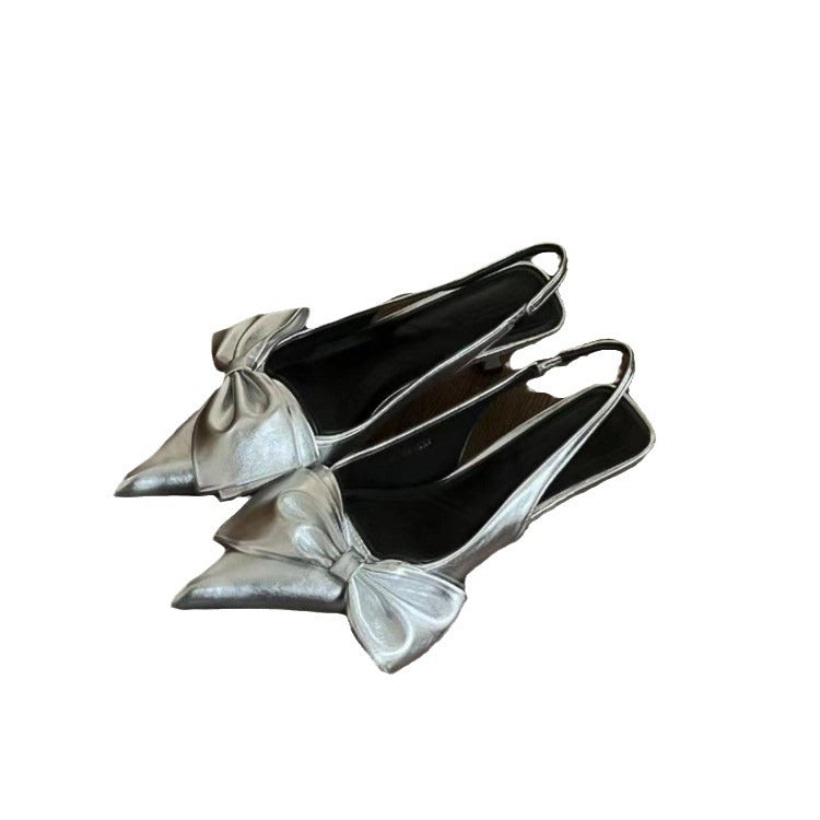 Damen elegante Slingpumps mit Schleife R&B