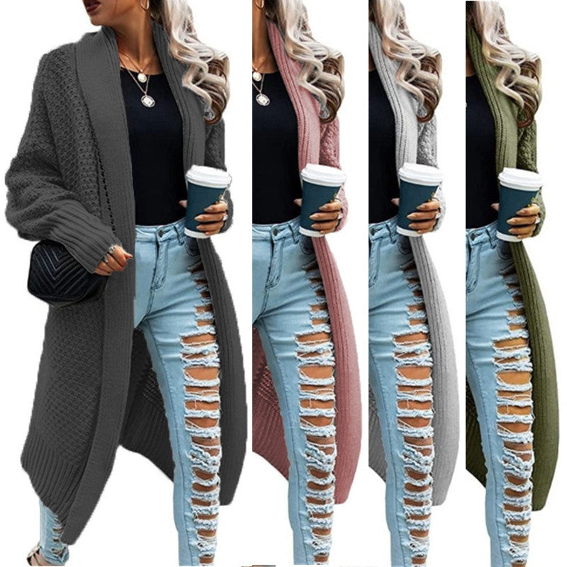 Damen Großer Strickcardigan mit strukturiertem Muster und seitlichem Schnitt R&B