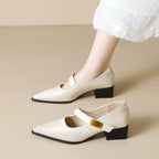 Damen modische Slingback-Pumps mit eleganter Riemenverzierung