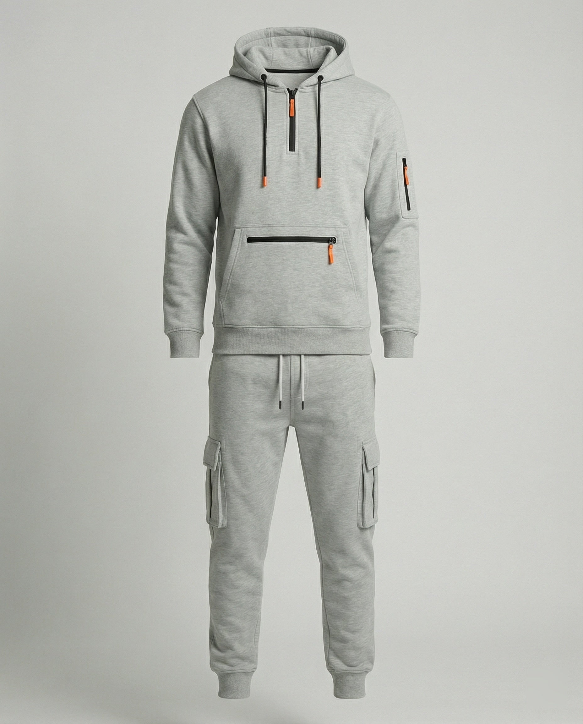 Freizeitanzug Herren mit Hoodie und Cargo Jogginghose