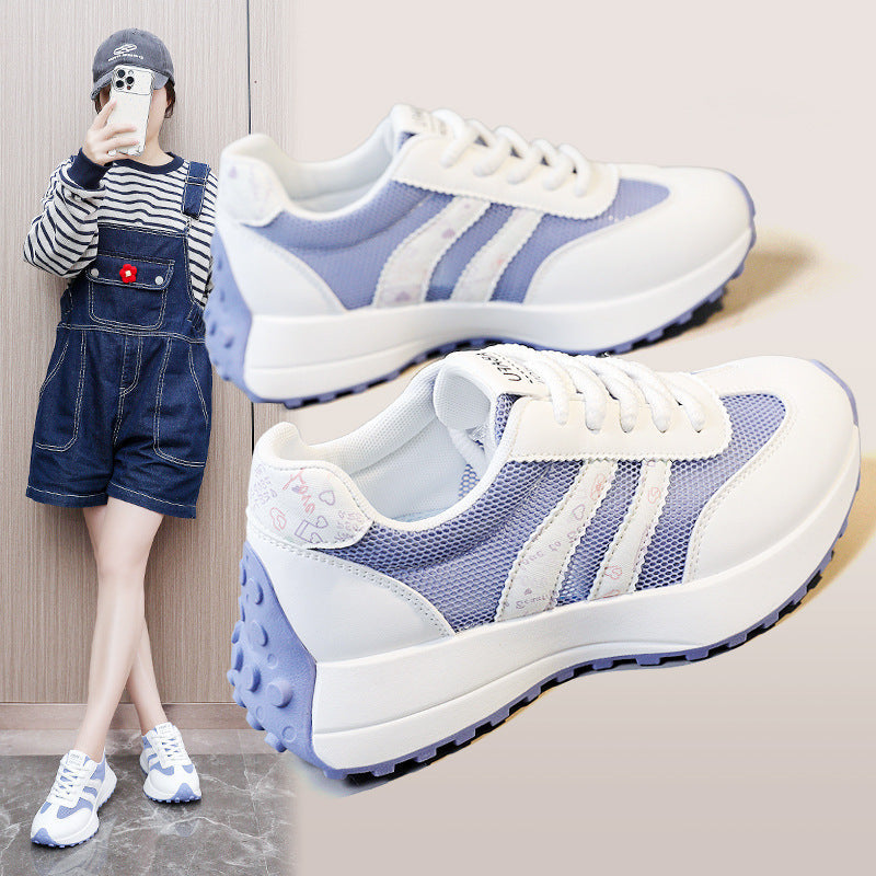 Damen Sportliche Sneakers mit atmungsaktivem Mesh-Obermaterial und flexibler Sohle R&B