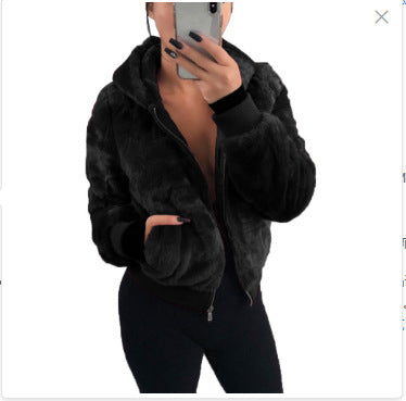 Damen Kunstfell Bomberjacke R&B