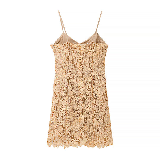 Damen Spitzensommerkleid mit zartem Trägerdesign R&B
