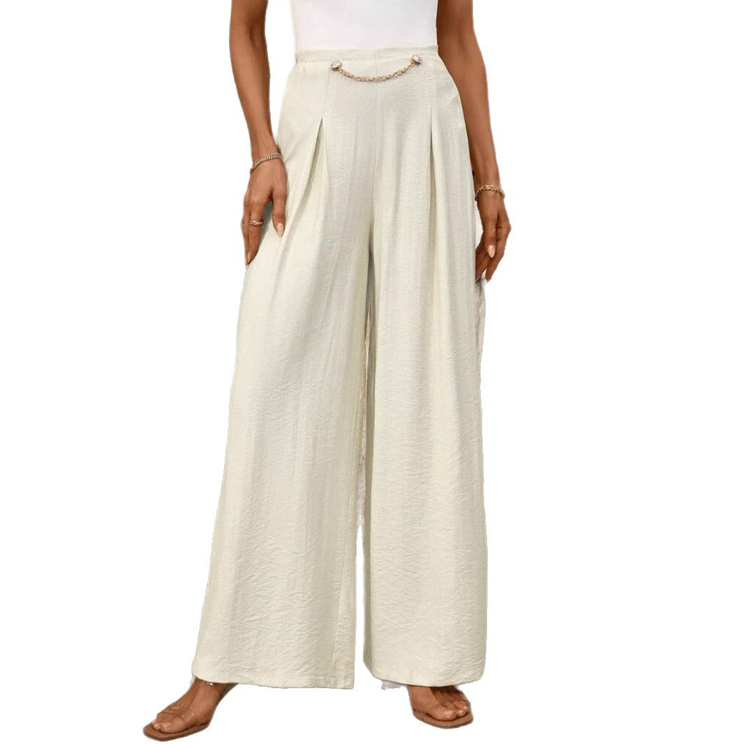 Damen Weit geschnittene Palazzo-Hose mit eleganter Faltenlegung R&B