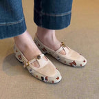 Damen Ballerina-Schuhe mit floralem Muster und dekorativem Riemchen R&B