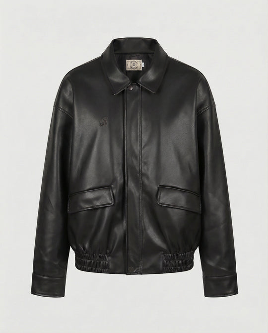 Lässige American Style Oversize PU-Lederjacke für Damen Herbst