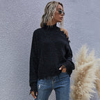 Damen Oversized Strickpullover mit Schulterfreies Design