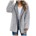Damen kuschelige Fleecejacke mit weitem Schnitt und hochwertiger Verarbeitung R&B