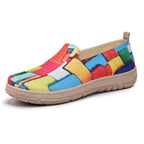 Damen Bunte Slip-On Freizeitschuhe mit Komfort-Einschub R&B