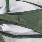 Damen Glänzender zwei-teiliger Bikini mit eleganter Verzierung R&B