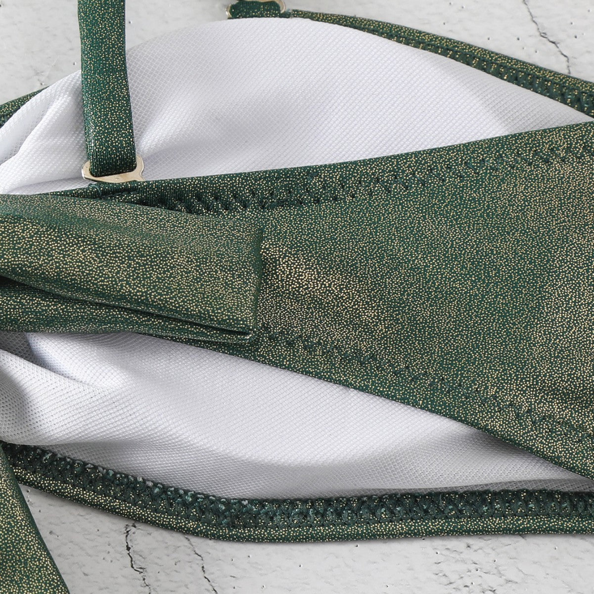 Damen Glänzender zwei-teiliger Bikini mit eleganter Verzierung R&B