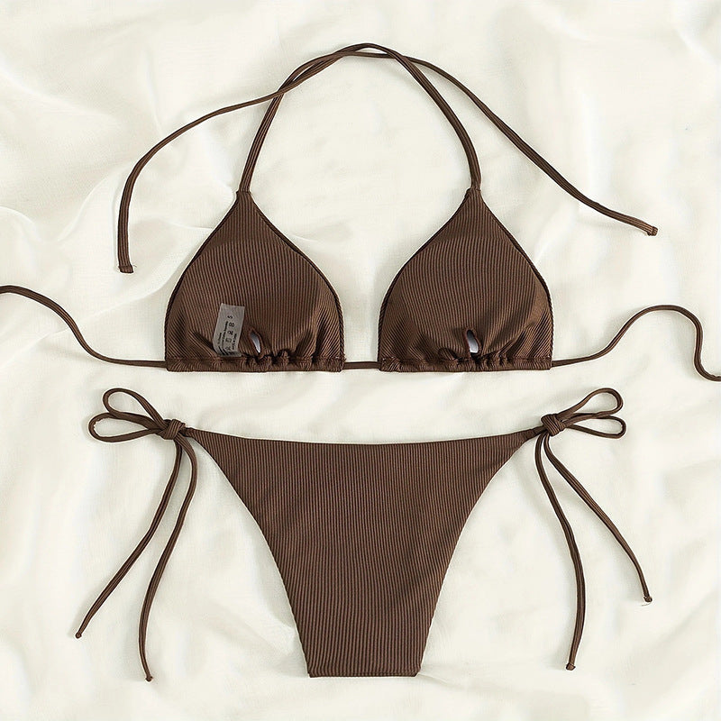 Damen Triangel-Bikini mit verstellbarem Halter und schmeichelndem Schnitt
