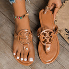 Damen Design-Sandalen mit eleganter Laser-Cut-Applikation R&B