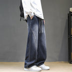 Herren Weitgeschnittene Jeanshose mit elastischem Bund und modernem Design