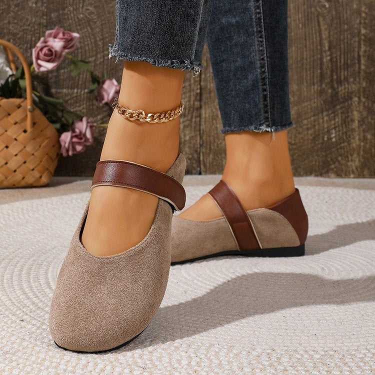 Damen Komfortable Ballerinas mit elastischem Riemen R&B