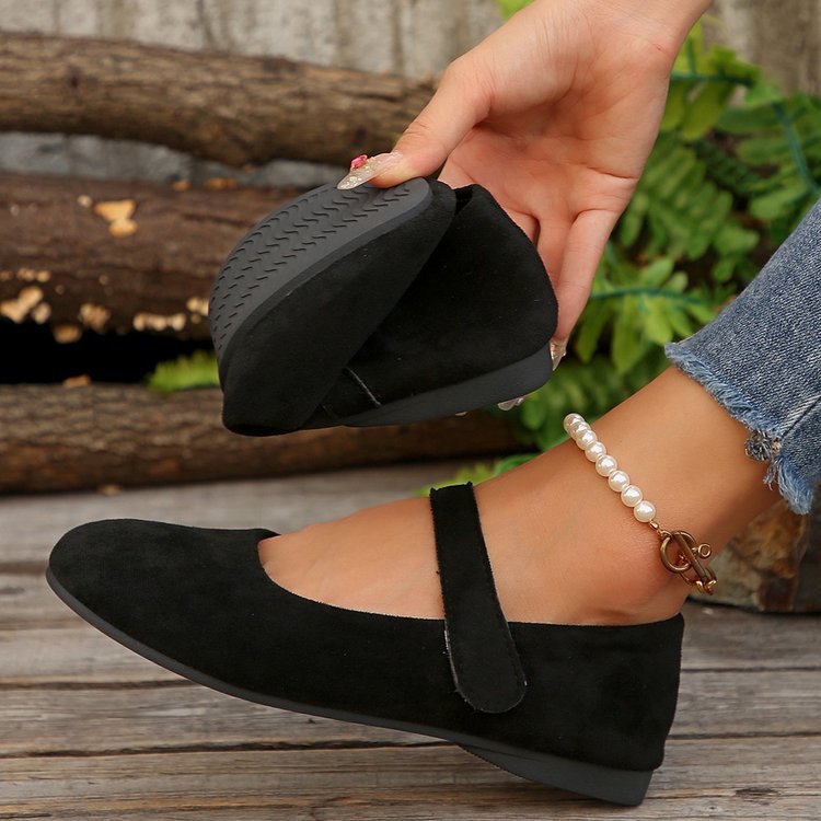 Damen Ballerinas mit verstellbarem Klettverschluss und weichem Obermaterial R&B