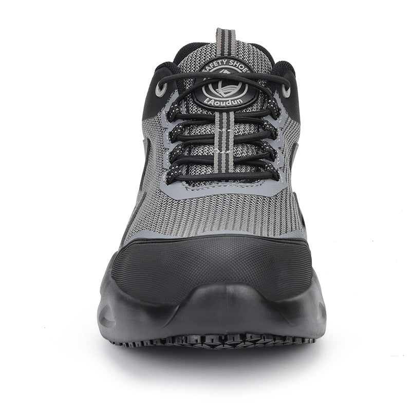 Herren sportliche Sicherheits-Sneaker mit stoßdämpfender Sohle und rutschfestem Profil R&B
