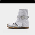 Damen modische Stiefel mit verstellbarem Riemen und rutschfester Sohle R&B