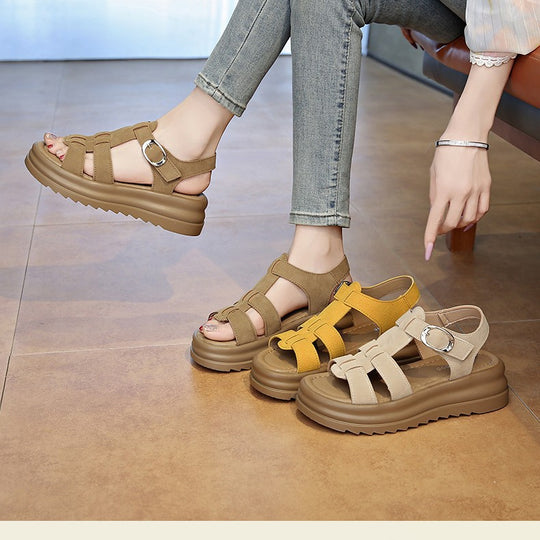 Damen komfortable Sandalen mit stylischem Riemendesign R&B