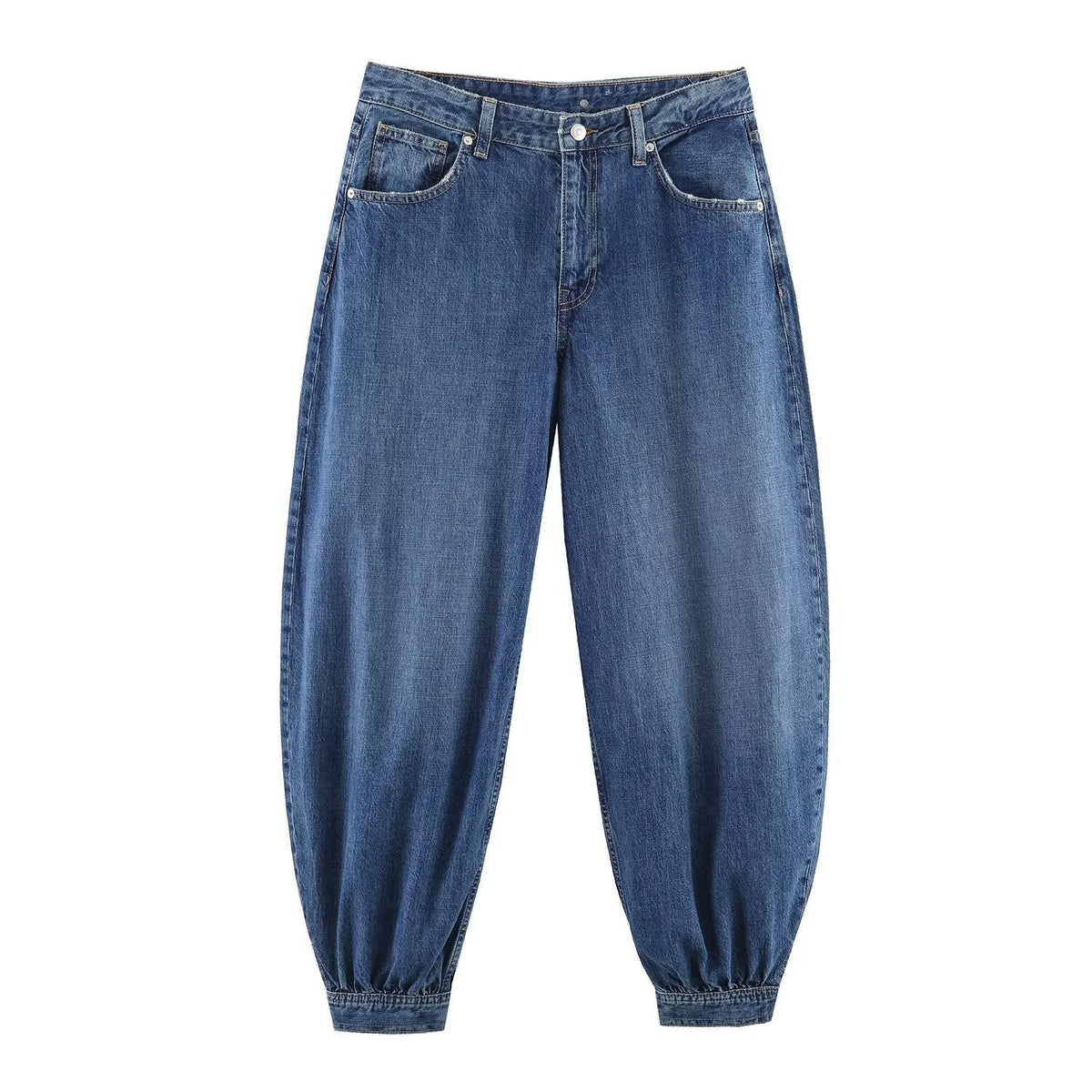 Damen Tapered Jeans mit elastischem Bündchen und bequemer Passform R&B