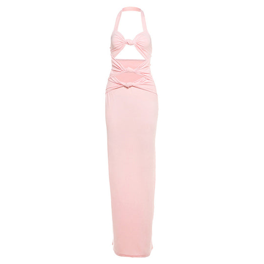 Damen Elegantes Maxikleid mit raffinierten Cut-Outs und Wickeldetails R&B