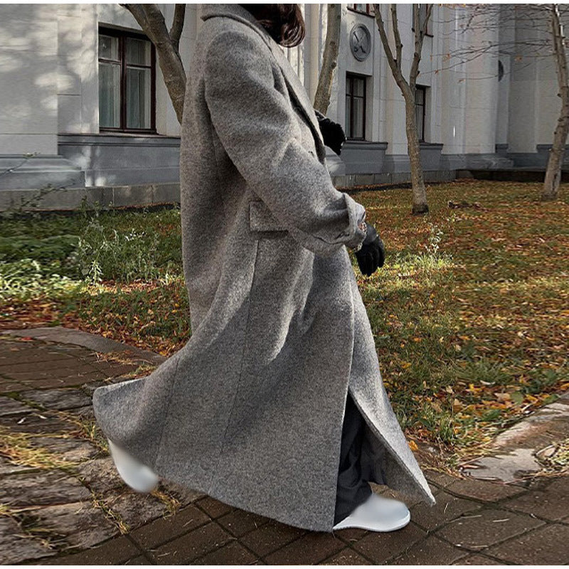 Damen oversized Wollmantel R&B