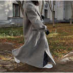 Damen oversized Wollmantel R&B