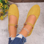 Damen Ballerinas mit verstellbarem Riemen R&B