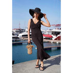 Damen Maxikleid mit schickem Wickeldesign und raffinierter Drapierung R&B