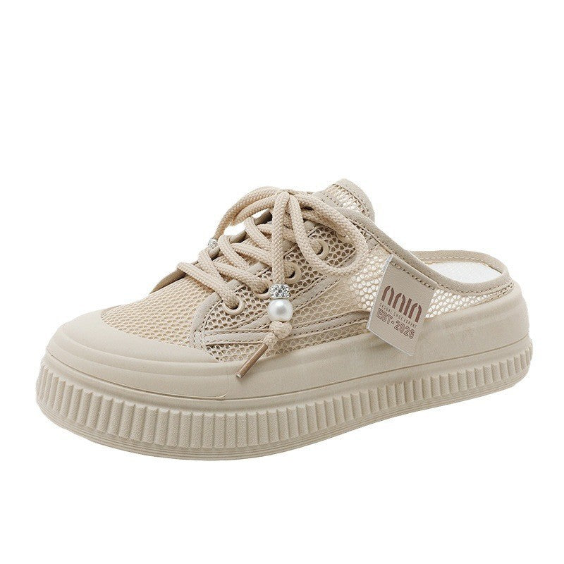 Damen Slip-On Sneakers mit atmungsaktiver Mesh-Oberfläche und modischen Akzenten R&B