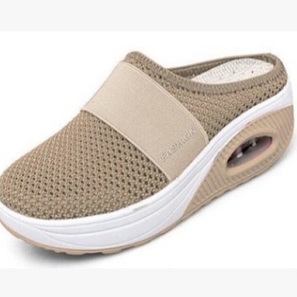 Damen Komfortable Wellness-Mules mit atmungsaktiver Mesh-Oberfläche R&B