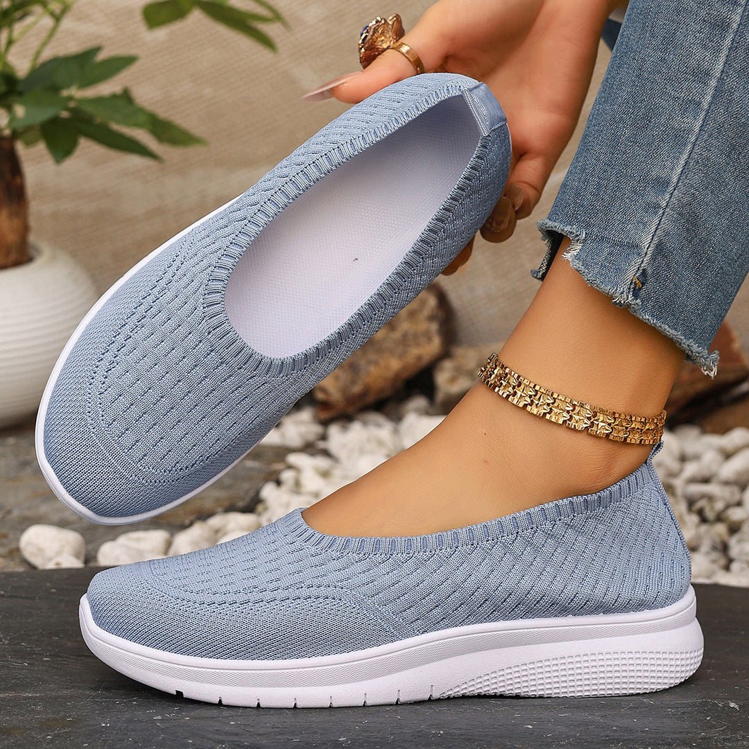 Damen Bequeme Freizeitschuhe mit elastischer Strickoberfläche R&B