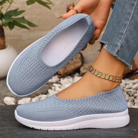 Damen Bequeme Freizeitschuhe mit elastischer Strickoberfläche R&B