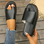 Damen moderne Plattform-Pantoletten mit offenem Zehenbereich und stylischem Design R&B