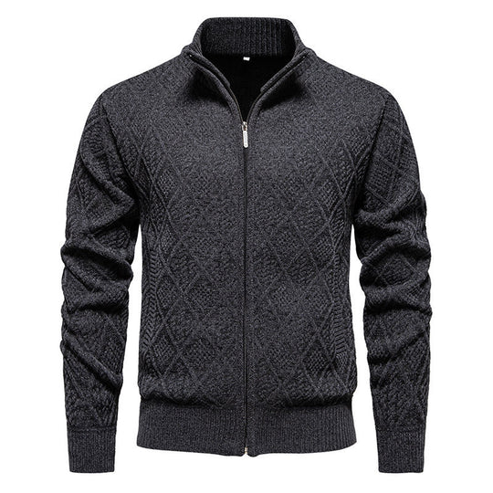 Herren modische Strickjacke mit strukturierter Oberfläche R&B