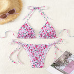 Damen Triangel-Bikini mit verspieltem Blumenmuster R&B