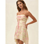Damen Sommerliches Kleid mit floralem Design und asymmetrischem Saum R&B