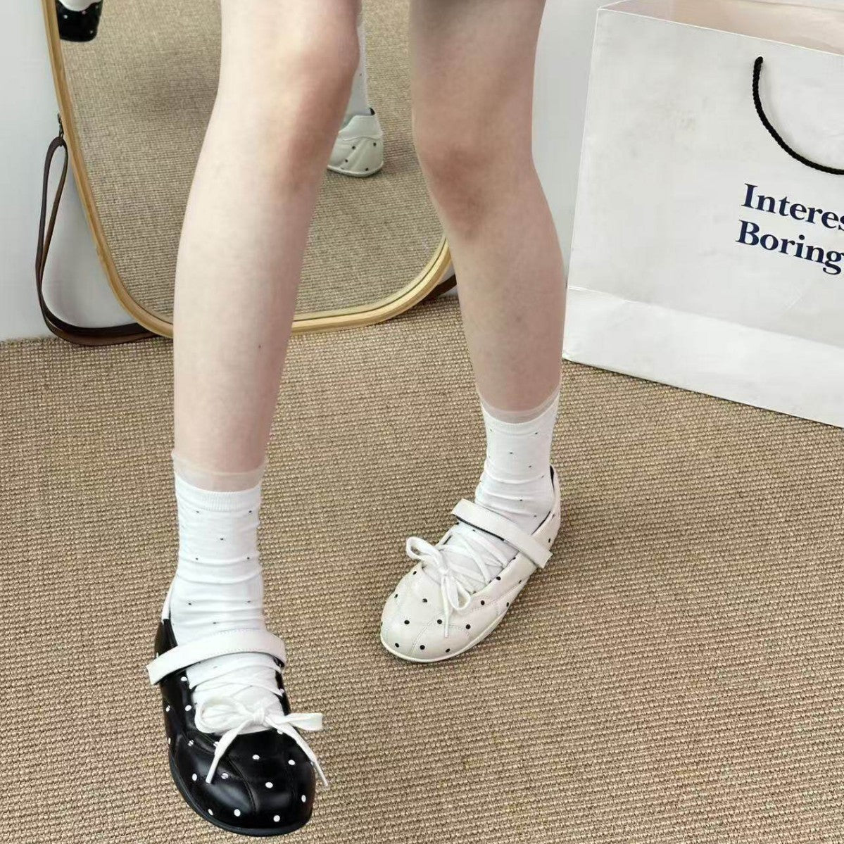 Damen Freizeit Sneakers mit punktemuster und flexiblem Obermaterial R&B