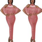 Damen Funkelndes Glamour Abendkleid R&B