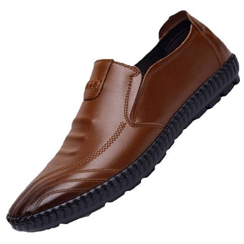 Herren elegante, braune Lederschuhe R&B