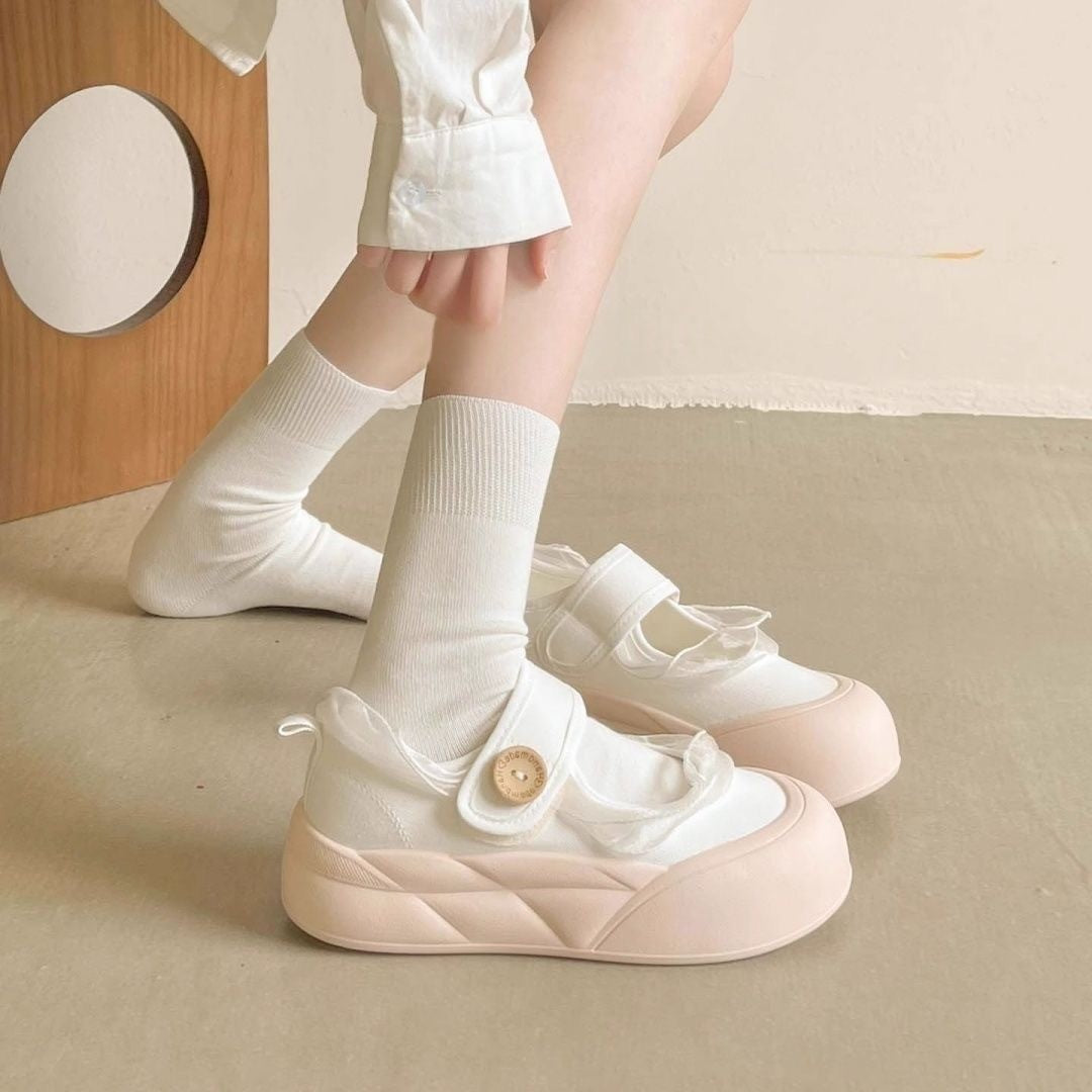Damen bequeme Sneaker mit verstellbarem Klettverschluss und elastischem Obermaterial R&B