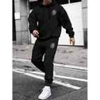 Herren Trainingsanzug mit modernem Grafikdesign und praktischen Taschen